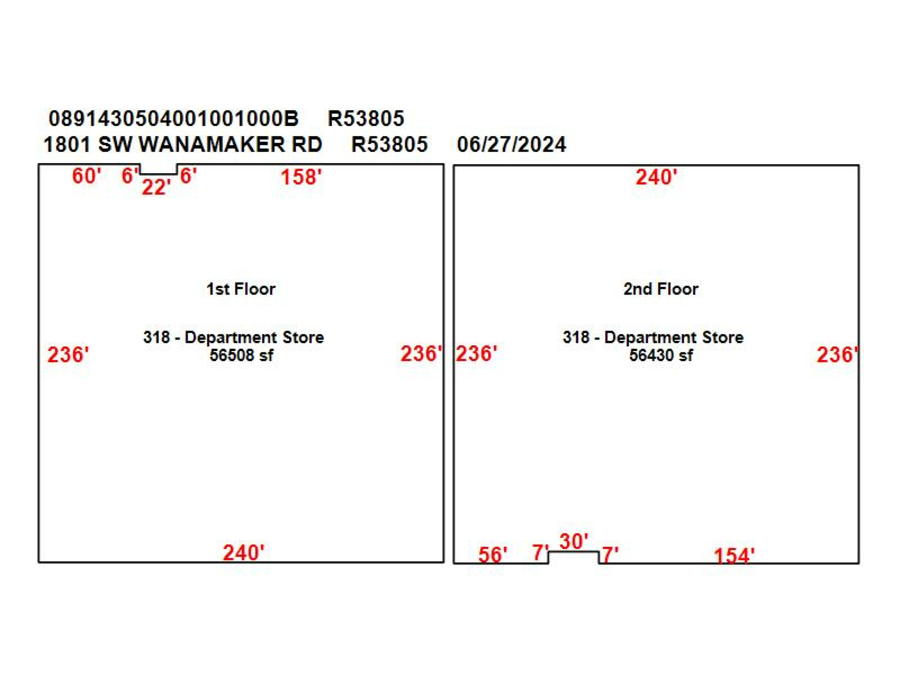 sketch of commercial building floor plan