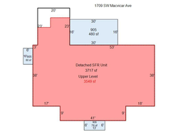 sketch of residential building floor plan